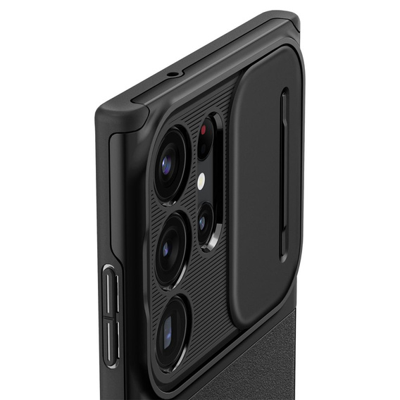 Spigen Optik Armor husă neagră pentru Samsung Galaxy S23 Ultra