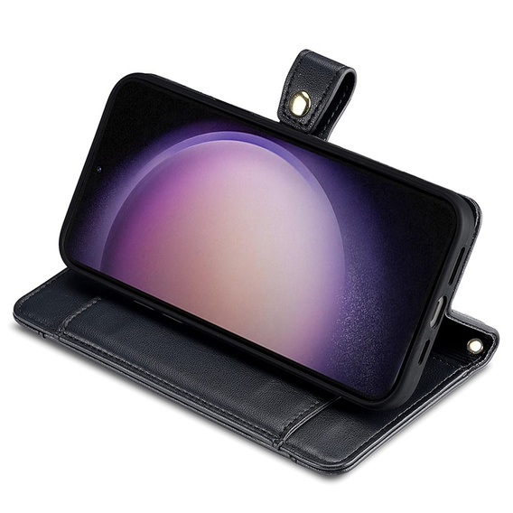 Cu clapetă pentru Samsung Galaxy A54 5G, Wallet Zipper Pocket, negru