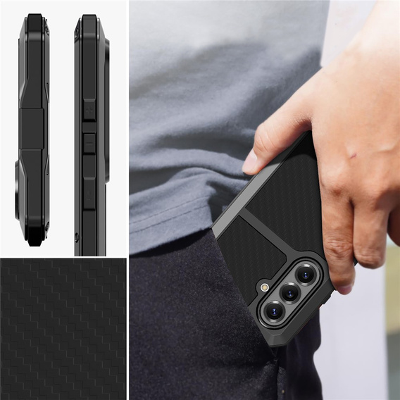 Husă blindată cu sticlă încorporată pentru Samsung Galaxy S26 Plus, negru