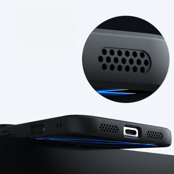 Husă mată pentru iPhone Air, pentru MagSafe, cu protecție pentru cameră, negru