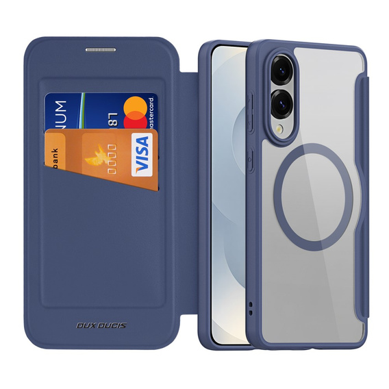 Dux Ducis Huse pentru Samsung Galaxy S25 Edge, Skin X Pro, MagSafe, albastru închis