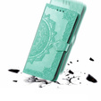Cu clapetă pentru Motorola Moto G24 / G24 Power / G04, Mandala, verde