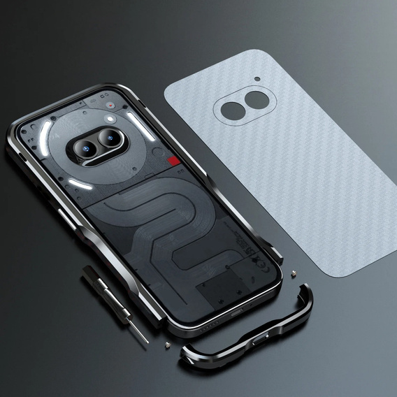Husa LUPHIE pentru Nothing Phone 2a / 2a Plus, Armor Bumper, negru