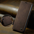 Husa CASEME pentru Samsung Galaxy S20 FE, Leather Wallet Case, maro