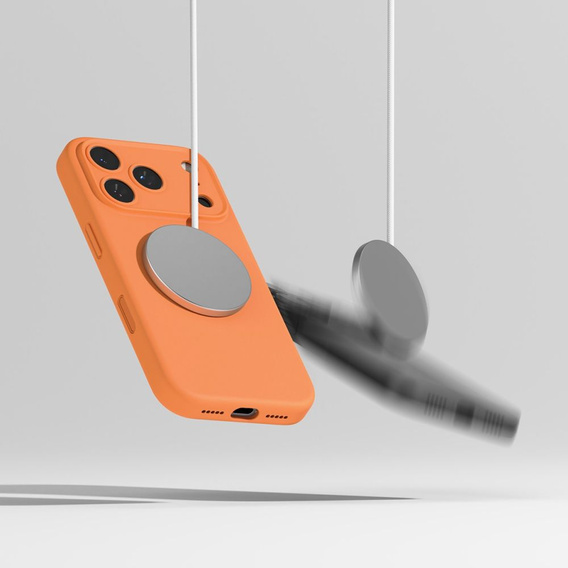 Carcasă Ringke pentru iPhone 17 Pro Max, Silicone Magnetic MagSafe, Tangerine