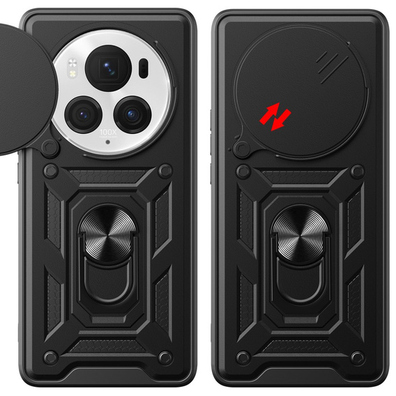 Husă blindată pentru Honor Magic 6 Pro 5G, CamShield Slide, negru