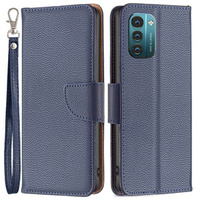 Cu clapetă pentru Nokia G11 / G21, Litchi Wallet Case, albastru