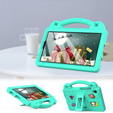 Husă pentru copii pentru Samsung Galaxy Tab A9, Cute Patterns, cu suport, verde