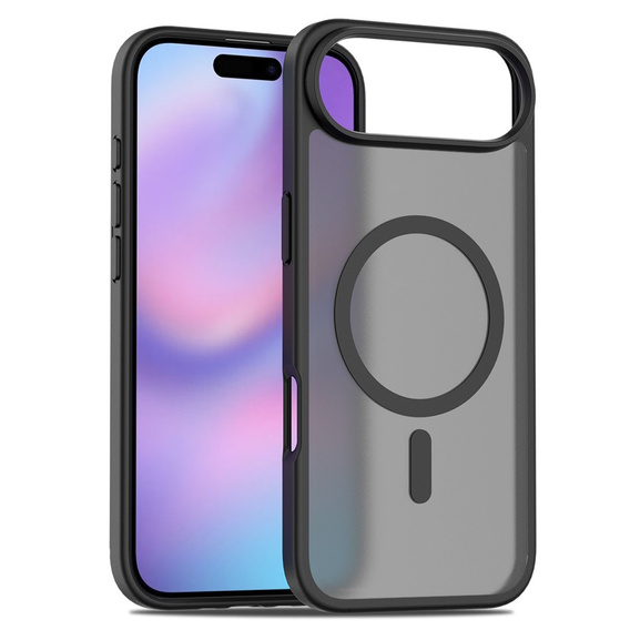 Carcasă Matt pentru iPhone Air, pentru MagSafe, negru translucid