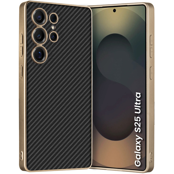 Huse pentru Samsung Galaxy S25 Ultra, GKK Leather, carbon negru