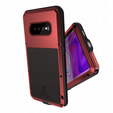Love Mei Huse pentru Samsung Galaxy S10+ Plus, armored with glass, roșu