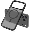 Carcasă Matt pentru iPhone 17 Pro, pentru MagSafe, negru translucid
