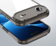 Husă din silicon pentru iPhone Air, cu spate dur, negru fumuriu