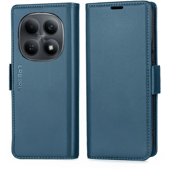 Husă flip lucioasă ERBORD Litchi pentru Xiaomi Redmi Note 15 5G