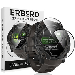 2x ERBORD Hybrid Glass pentru Garmin Instinct 3 45mm