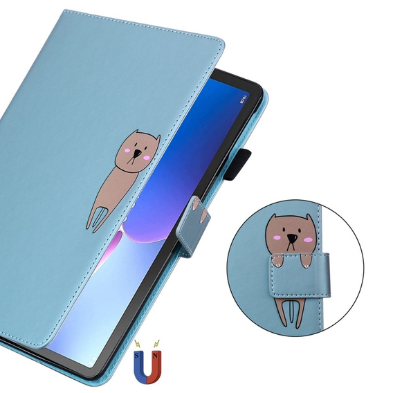 Husă pentru Lenovo Tab M10 Plus 10.6 Gen 3, cu clapetă, animal, albastru