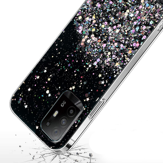 Huse pentru Oppo Reno5 Z / F19 Pro Plus, Glittery, negru