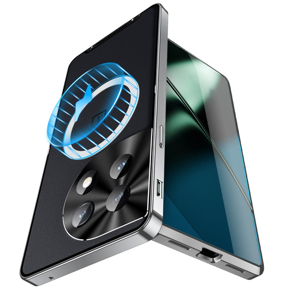 Carcasă de protecție pentru camera foto pentru OnePlus 12 5G, CamShield MagSafe, transparent / argintiu