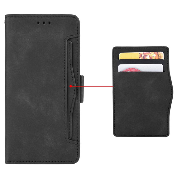 Cu clapetă pentru Samsung Galaxy S23 FE, Card Slot, negru