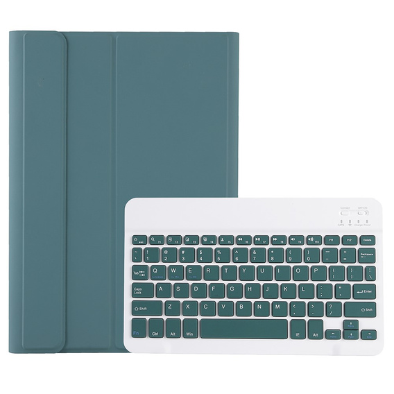 Carcasă + tastatură Apple iPad Air 11" 6 gen. 2024, Leather Pen Slot, verde închis