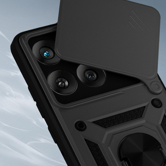 Husă blindată pentru Motorola Edge 60 / 60 Fusion, CamShield Slide, negru