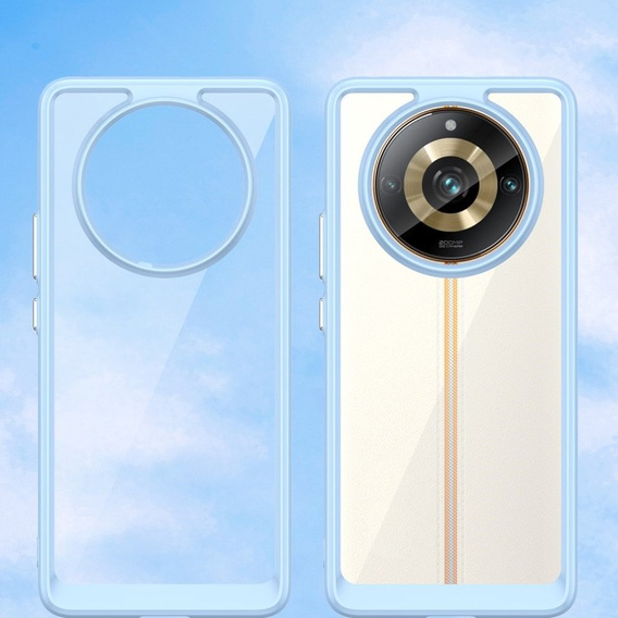 Huse pentru Realme 11 Pro 5G / 11 Pro+ 5G, Fusion Hybrid, transparent / albastru