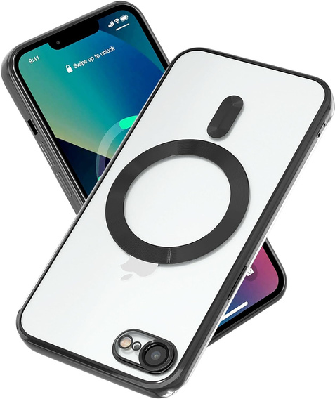 Husă pentru iPhone 7 / 8, Electro MagSafe, negru + Sticlă pentru ecran