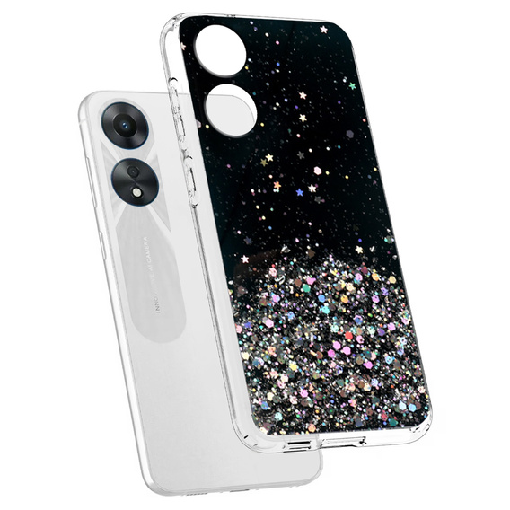 Huse pentru Oppo A17, Glittery, negru