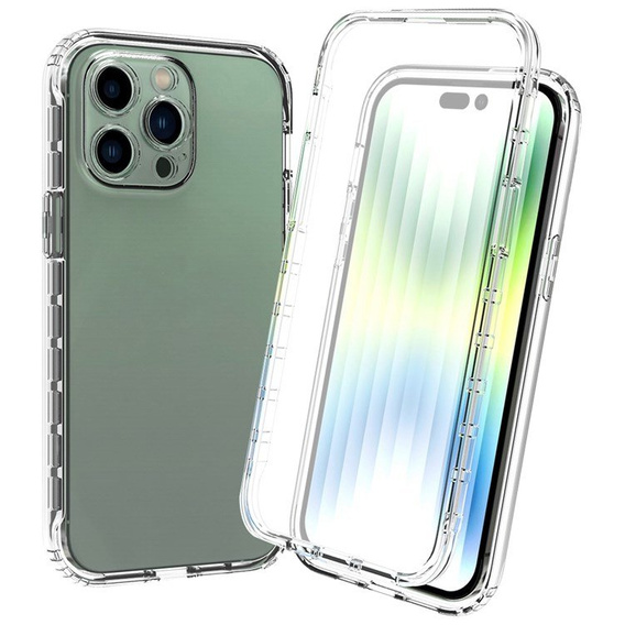 Carcasă pentru iPhone 14 Pro Max, Shockproof, cu folie, transparentă