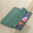 Carcasă pentru iPad Pro 12.9" 2022/2021/2020 (6/5/4 gen.), Smart Pencil, cu suport pentru stylus, verde
