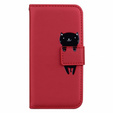 Cu clapetă pentru Xiaomi Redmi Note 8 Pro, Wallet Cat, roșu