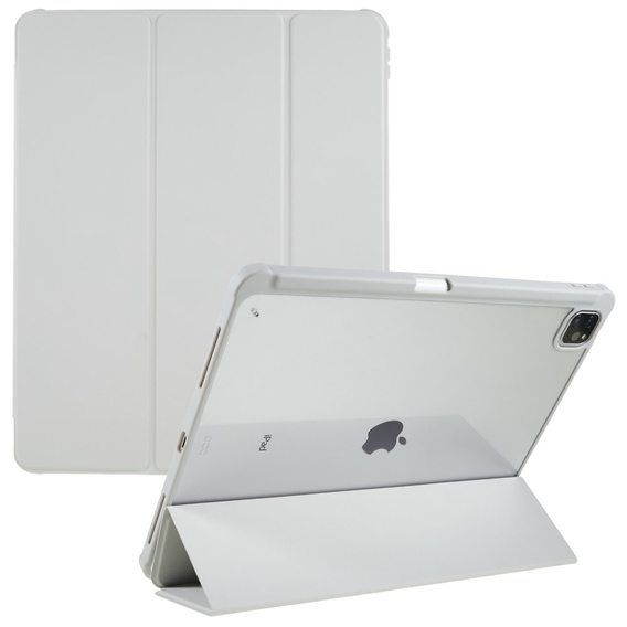 Husă pentru iPad Pro 12.9" 2022/2021/2020 (6/5/4 gen.), Smartcase Hybrid, cu spațiu pentru stylus, gri