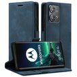 Husă pentru Motorola Edge 40 Neo, ERBORD Vintage, portofel cu clapetă, albastru