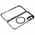 Carcasa Magnetic Dual Glass MagSafe pentru iPhone 16, negru