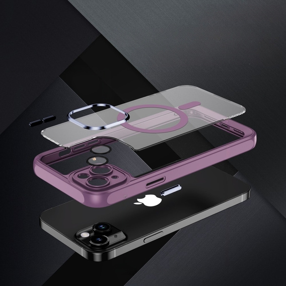 Husă pentru iPhone 15 Plus, ERBORD Impact Guard, MagSafe, violet
