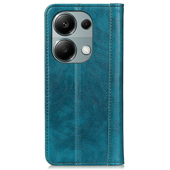 Huse pentru Xiaomi Redmi Note 13 Pro 4G / Xiaomi Redmi Note 14S / Xiaomi Poco M6 Pro 4G, Wallet Litchi Leather, verde