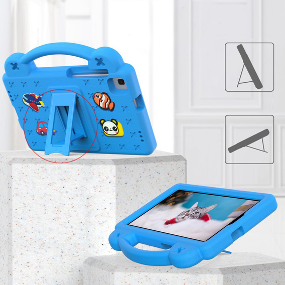 Husă pentru copii pentru Samsung Galaxy Tab A7 Lite 8.7 T220/T225, Cute Patterns, cu suport, albastru