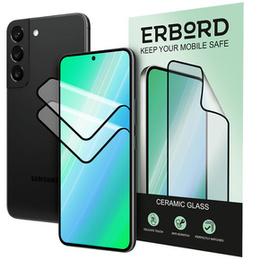 2x sticlă ceramică ERBORD Hybrid Glass pentru Samsung Galaxy S23+ Plus