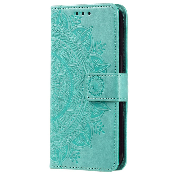 Cu clapetă pentru Samsung Galaxy S23 FE, Mandala, verde