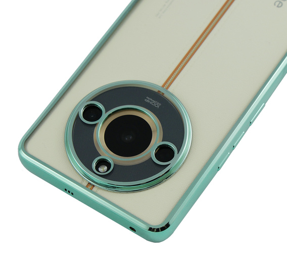 Carcasa pentru Realme 11 Pro 5G / Pro+ 5G, Electroplating Frame, transparent / verde