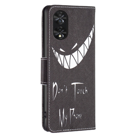 Cu clapetă pentru TCL 40 NxtPaper, Wallet, Don't Touch My Phone negru