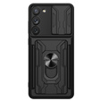 Husă blindată pentru Samsung Galaxy S23, Camera Slide Card Slot, negru