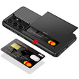 Huse pentru Samsung Galaxy S21 Ultra, Sliding Card Holder, negru