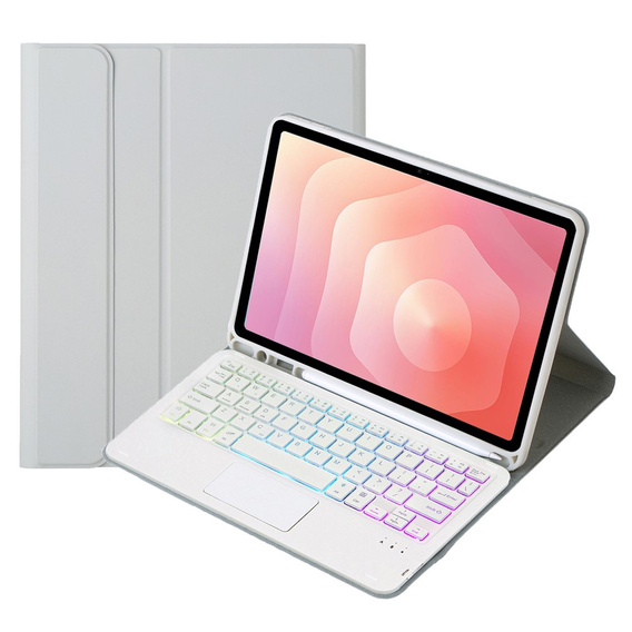 Husă cu tastatură Bluetooth iluminată și touchpad pentru Samsung Galaxy Tab S11