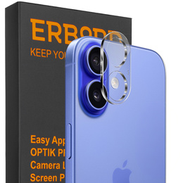 Sticlă temperată pentru camera foto pentru iPhone 16 / 16 Plus, transparentă