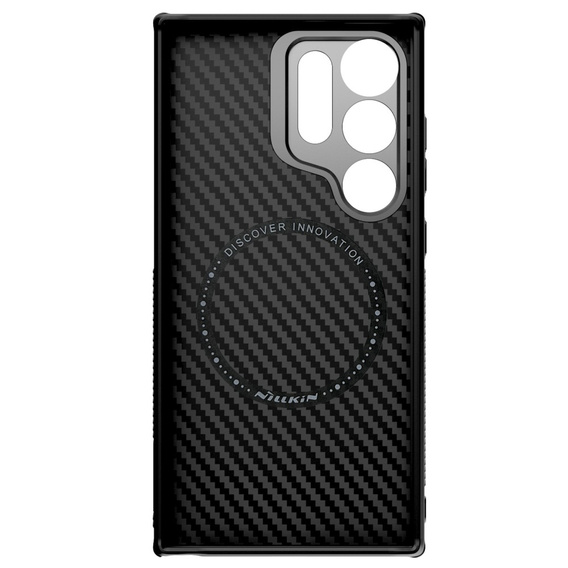 Carcasă pentru Samsung Galaxy S24 Ultra, carcasă blindată Nillkin, Carboprof Case, pentru Magsafe, negru