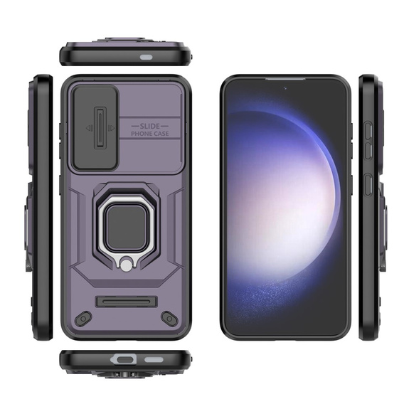 Husă pentru Samsung Galaxy S24, KickStand Camera Lens, violet