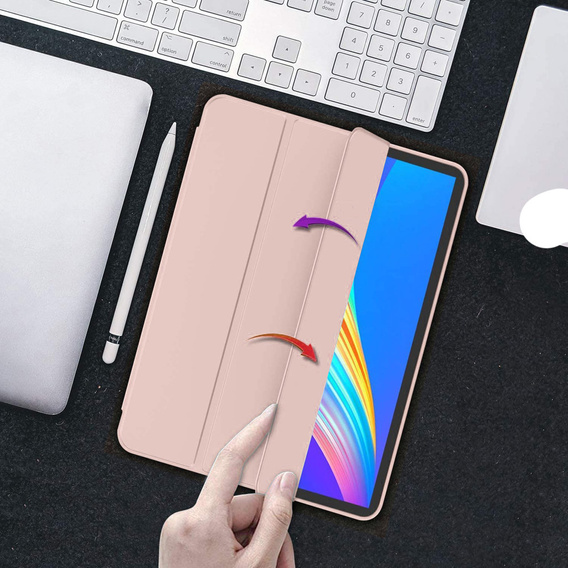 Carcasă pentru iPad Pro 12.9" 2022/2021/2020 (6/5/4 gen.), Smart Pencil, cu suport pentru stylus, roz