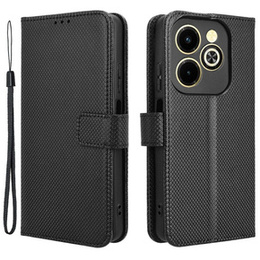 Cu clapetă pentru Infinix Hot 40i, Wallet Smart Magnet, negru
