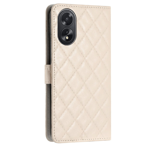 Cu clapetă pentru Oppo A38 4G / Oppo A18 4G, Wallet, BINFEN COLOR, bej